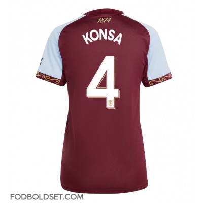 Aston Villa Ezri Konsa #4 Hjemmebanetrøje Dame 2025-26 Kortærmet Aston Villa Ezri Konsa #4 Hjemmebanetrøje Dame 2025-26 Kortærmet